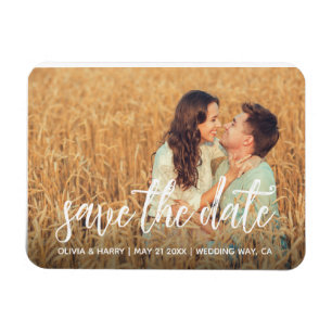 Rustikale Save-the-Date-Foto-Magnet Magnet