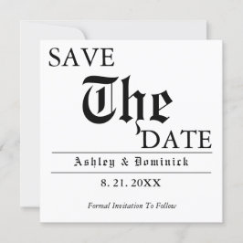 Rustikale Save the Date Hochzeitkarte