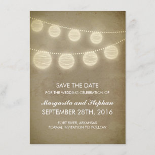 rustikale Save the Date Karten der Vintagen