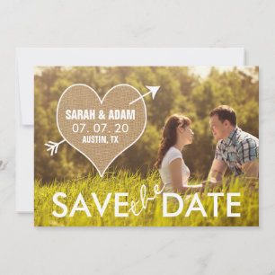 Rustikale Save the Date Mitteilung des