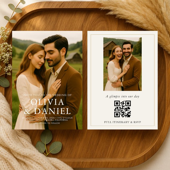 Rustikale Scheunen-Hochzeit mit Foto Einladung (Von Creator hochgeladen)