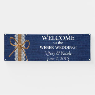 Rustikale Scheunen-Hochzeits-Leinwand-Hochzeit im Banner