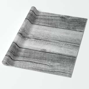 Rustikale Scheunen-Holzoptik für ländliche Hochzei Geschenkpapier