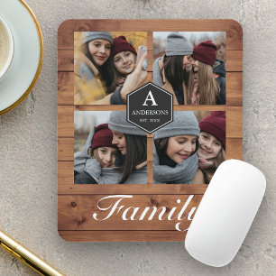 Rustikale Scheunenholz 4 Bilder Familienfoto Colla Mousepad