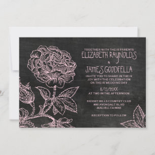 Rustikale Schiefer-Hochzeitskarten Einladung