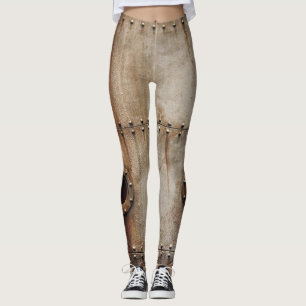 Rustikale Schiffswrak Metallrivets Textur Leggings
