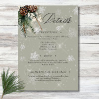 Rustikale Schneefall Pine & White Floral Sage Hoch