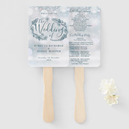 Rustikale Schneeflocken Winterhochzeit Fächer