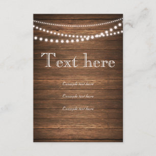 Rustikale Schnur von Lichter UAWG 3,5" x 5" RSVP Karte
