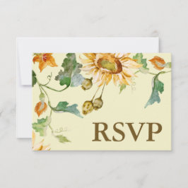 Rustikale Schönheit Sonnenblume Botanische UAWG RSVP Karte