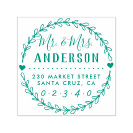 Rustikale Schreibschrift Name & Rücksendeadresse Permastempel