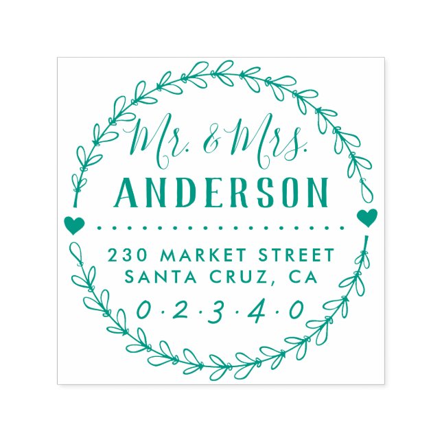 Rustikale Schreibschrift Name & Rücksendeadresse Permastempel (Design)