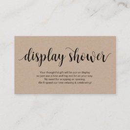 Rustikale Schrift, rustikale Kraft, Display-Dusche Begleitkarte