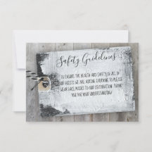 Rustikale Scrapbook Sicherheitsmeldungskarte