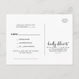 Rustikale Script Song Request UAWG Postcard Einladungspostkarte