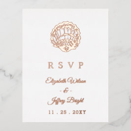 Rustikale Seashells Marine Ocean Beach Wedding UAW Folie Einladungspostkarte