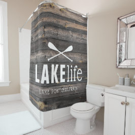 Rustikale See Life Paddles Personalisiert Duschvorhang