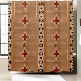 Rustikale Shabby Chic Duschvorhänge Art 2 Duschvorhang