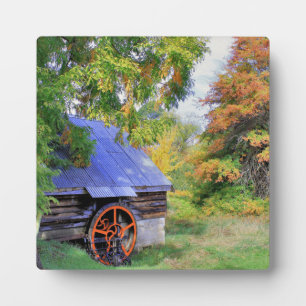 Rustikale Shedlandschaft Fotoplatte