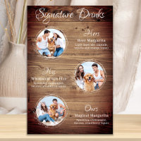 Rustikale Signatur Drinks 3 Foto Haustier Hochzeit