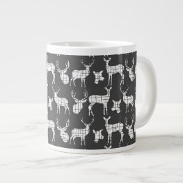 Rustikale Silhouette Hirsch auf der Tasse "Graue S