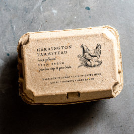 Rustikale Skriptfamilie Frische Eierkarton Gummistempel