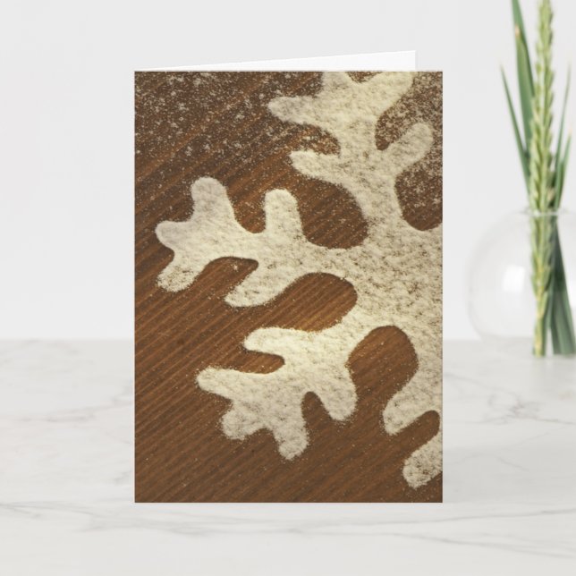 Rustikale Snowflake Design Weihnachtskarten Feiertagskarte (Vorderseite)