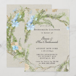 Rustikale Sommer-Fern-Bridesmaiern Luncheon lädt e
