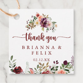Rustikale Sommerkalligraphie-Gastgeschenk Hochzeit Geschenkanhänger
