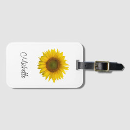 Rustikale Sonnenblume Botanischer Garten Gepäckanhänger