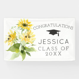 Rustikale Sonnenblume Bouquet Abschluss Banners Banner