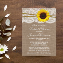 Rustikale Sonnenblume, Burlap- und Lace-Brautparty