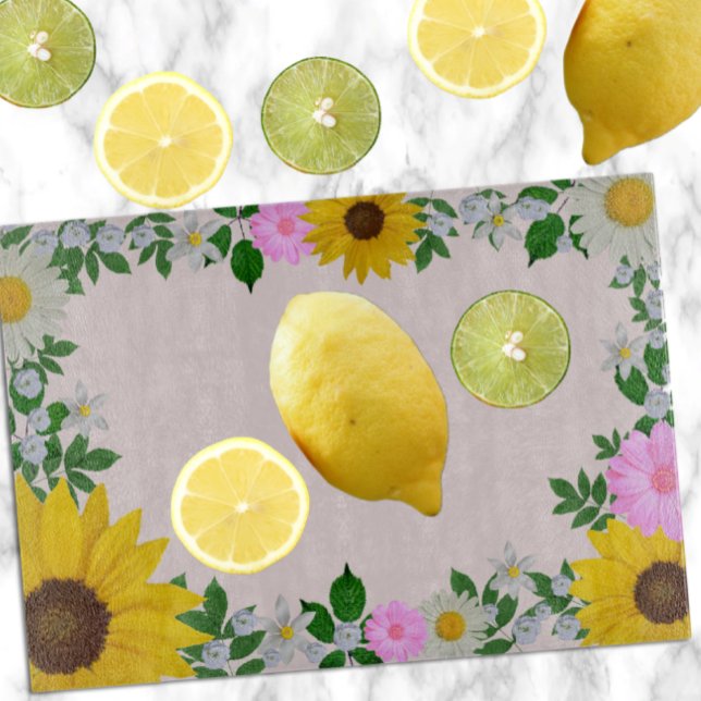 Rustikale Sonnenblume Daisy Floral Pink Schneidebrett (Von Creator hochgeladen)