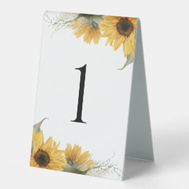 Rustikale Sonnenblume, Hochzeit im Herbst Tischaufsteller