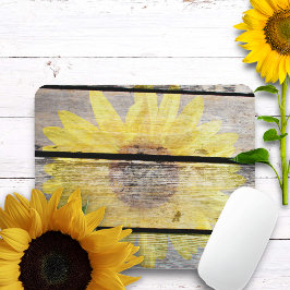 Rustikale Sonnenblume Mousepad