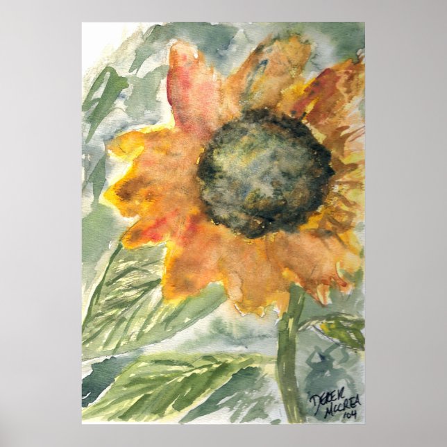 rustikale Sonnenblume Poster (Vorne)