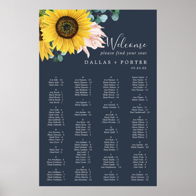 Rustikale Sonnenblume | Seekarte für Segel Poster (Vorne)