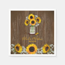 Rustikale Sonnenblume und Mason Jar Wedding