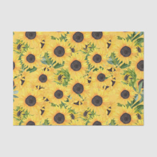 Rustikale Sonnenblume Vintages Blumenmuster Seidenpapier