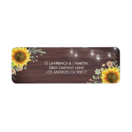 Rustikale Sonnenblume Wood Jar Lights Hochzeit