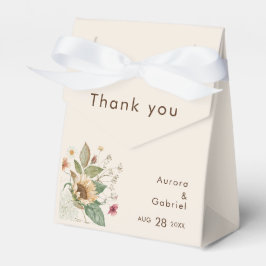 Rustikale Sonnenblumen Beige Hochzeit Vielen Dank Geschenkschachtel