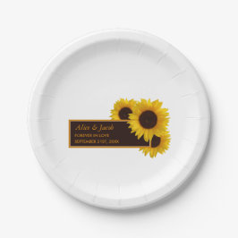 Rustikale Sonnenblumen - Blumenzehen Pappteller