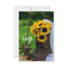 Rustikale Sonnenblumen Cowboy Boot Western Wedding