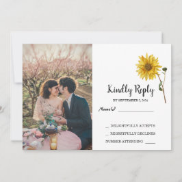 Rustikale Sonnenblumen Foto Land UAWG Wedding Einladung