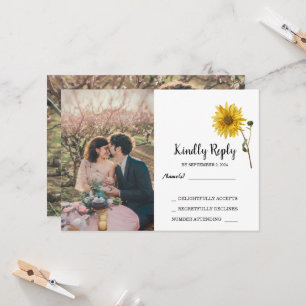 Rustikale Sonnenblumen Foto Land UAWG Wedding Einladung