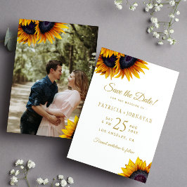 Rustikale Sonnenblumen FOTO Save the Date Hochzeit