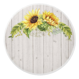 Rustikale Sonnenblumen Keramikknauf