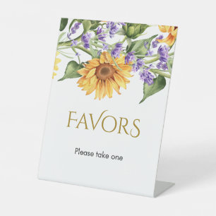 Rustikale Sonnenblumen & Lavander-Hochzeit Sockelschild