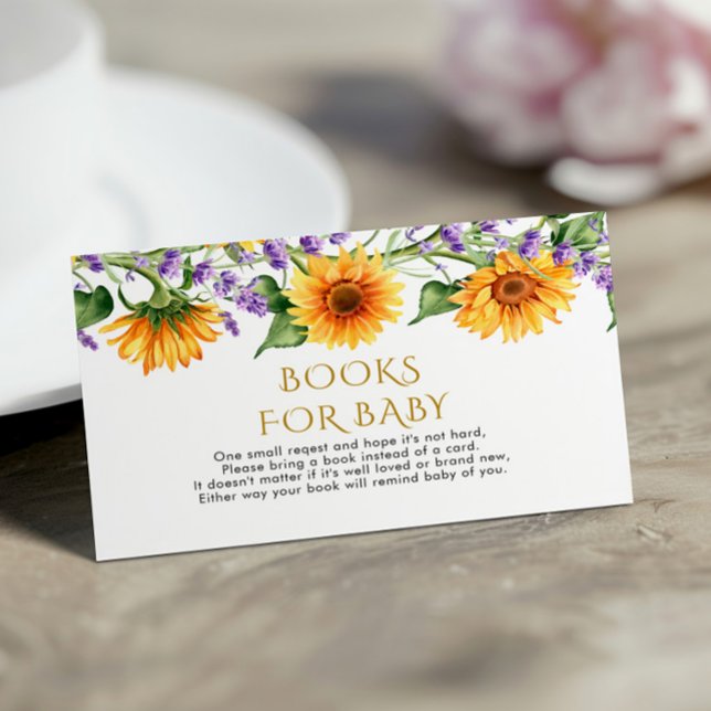 Rustikale Sonnenblumen & Lavendelbuch für die Kind Begleitkarte (Von Creator hochgeladen)