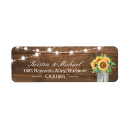 Rustikale Sonnenblumen Mason Jar String Lights Woo